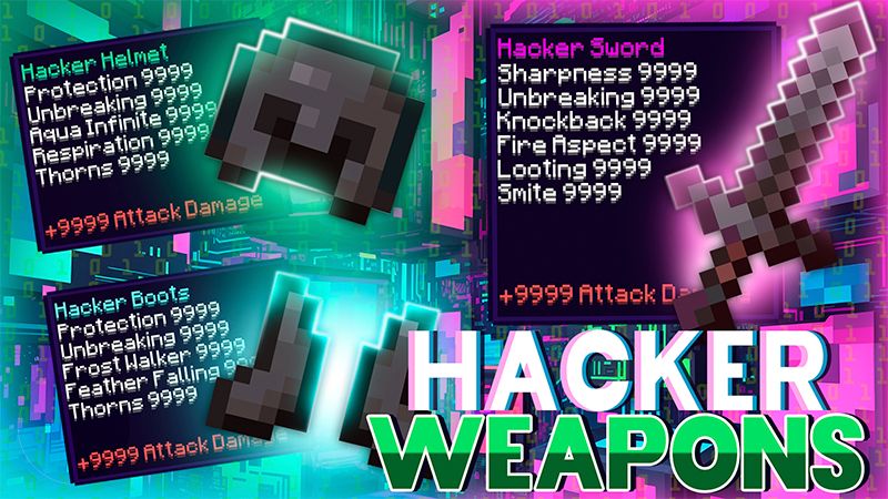 Hacker Weapons on the Minecraft Marketplace by AquaStudio