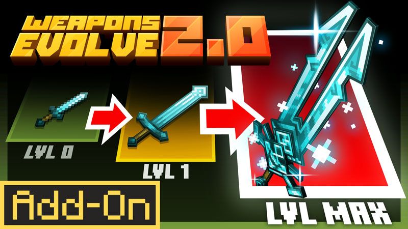 Weapons Evolve AddOn 20 on the Minecraft Marketplace by HorizonBlocks