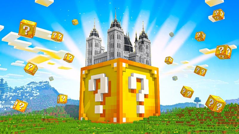 Lucky Block Castle on the Minecraft Marketplace by Pixell Studio