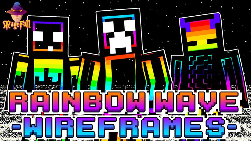 Rainbow Wave Wireframes on the Minecraft Marketplace by Magefall