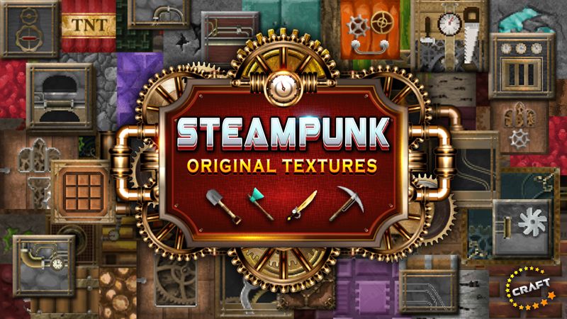 Steampunk Original Textures on the Minecraft Marketplace by The Craft Stars Steampunk Original Textures on the Minecraft Marketplace by The Craft Stars