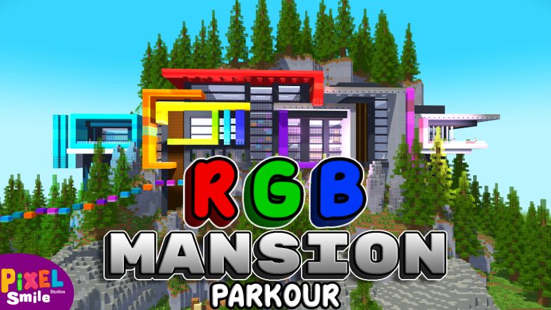 RGB Mansion Parkour on the Minecraft Marketplace by Pixel Smile Studios