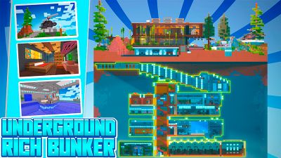Underground Rich Bunker on the Minecraft Marketplace by UnderBlocks Studios