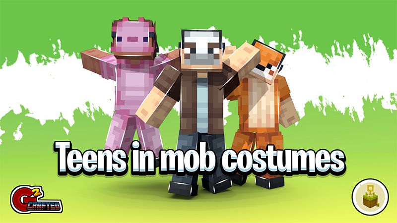 Teens in mob costumes on the Minecraft Marketplace by G2Crafted