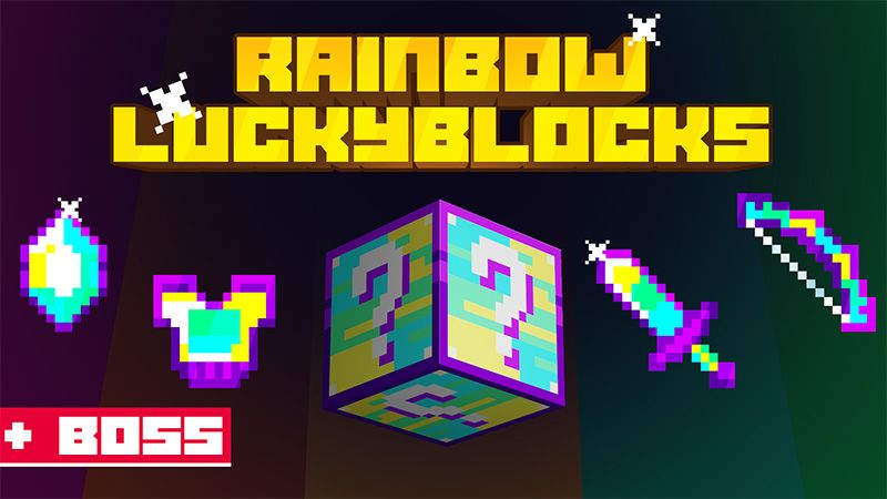 Rainbow LuckyBlocks on the Minecraft Marketplace by Mine-North