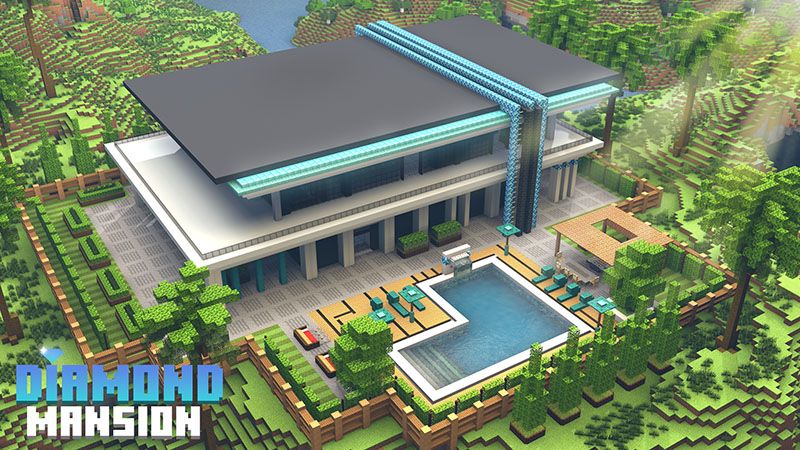 minecraft diamond mansion