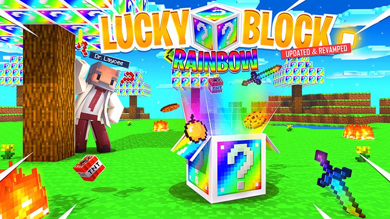 Lucky Block Rainbow on the Minecraft Marketplace by Kubo Studios