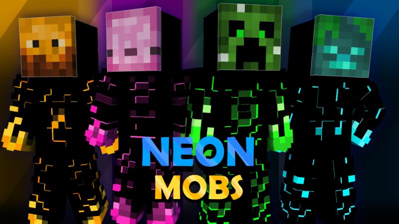 Neon Mobs on the Minecraft Marketplace by Pixelationz Studios