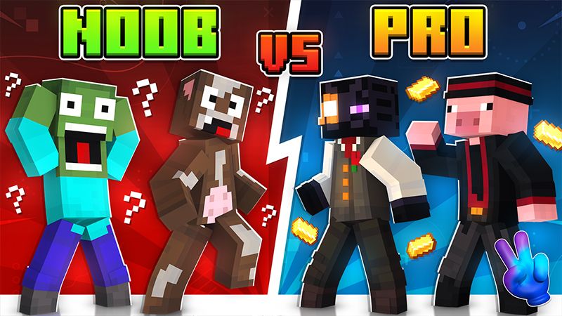 Noob vs Pro Mobs on the Minecraft Marketplace by Gamefam Noob vs Pro Mobs on the Minecraft Marketplace by Gamefam