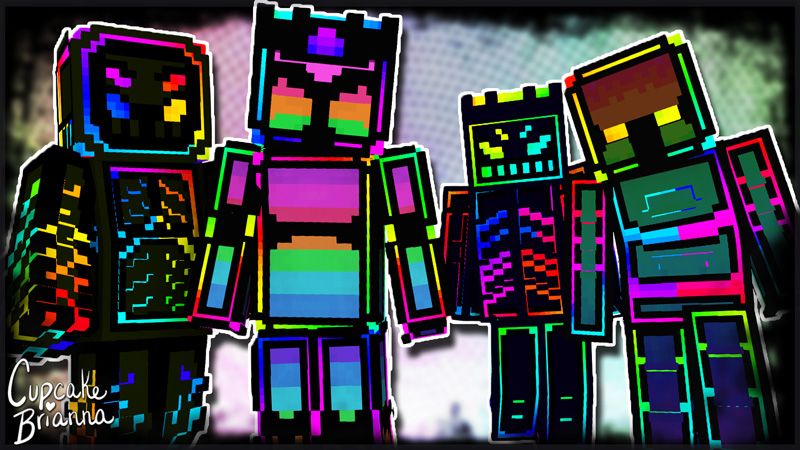 Neon Knights HD Skin Pack on the Minecraft Marketplace by CupcakeBrianna