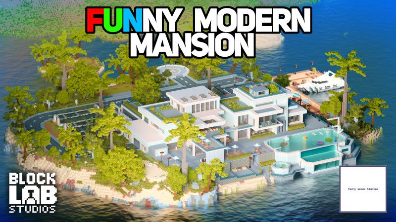 Funny Modern Mansion on the Minecraft Marketplace by BLOCKLAB Studios