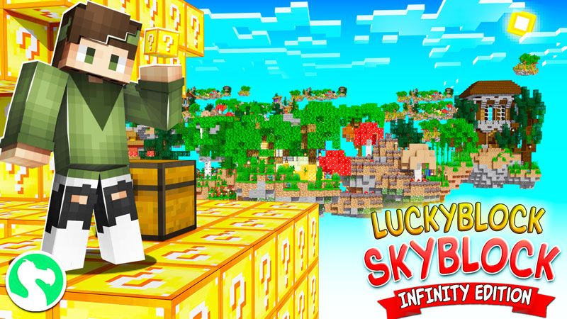 Infinity Lucky Block Skyblock on the Minecraft Marketplace by Dodo Studios Infinity Lucky Block Skyblock on the Minecraft Marketplace by Dodo Studios
