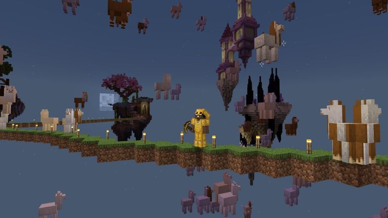 Skyblock Raining Mobs by Cynosia