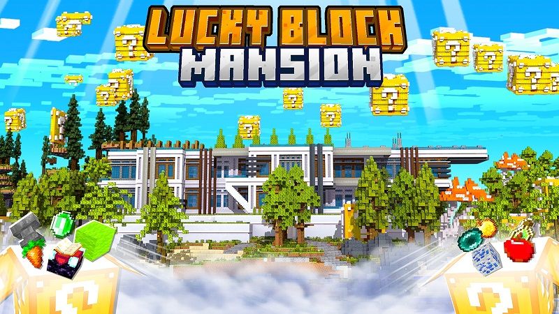 Check out SkyBlock Lucky Block, a community creation available in the  Minecraft marketplace.