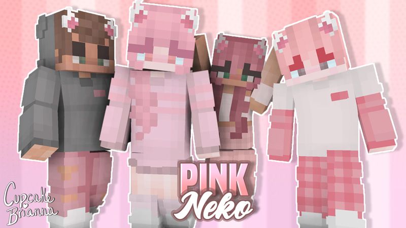 Pink Neko Skin Pack on the Minecraft Marketplace by CupcakeBrianna
