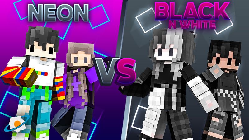 Neon vs Black and White on the Minecraft Marketplace by NovaEGG Neon vs Black and White on the Minecraft Marketplace by NovaEGG