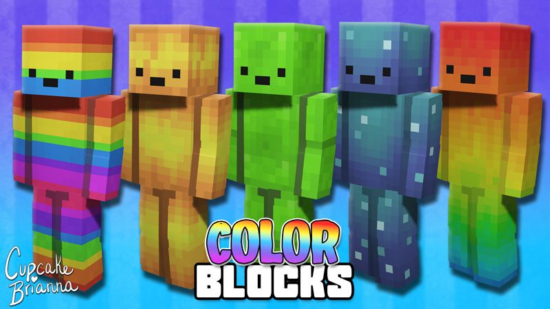 Color Blocks Skin Pack on the Minecraft Marketplace by CupcakeBrianna