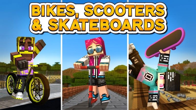 Bikes Scooters Skateboards on the Minecraft Marketplace by Lifeboat Bikes Scooters Skateboards on the Minecraft Marketplace by Lifeboat