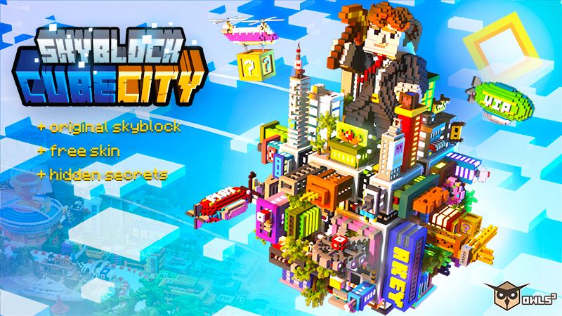 Skyblock Cube City on the Minecraft Marketplace by Owls Cubed Skyblock Cube City on the Minecraft Marketplace by Owls Cubed