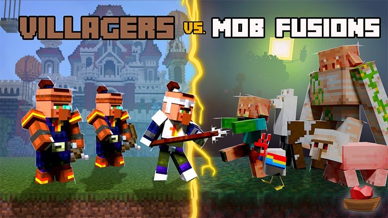 Villagers vs Mob Fusions on the Minecraft Marketplace by Lifeboat