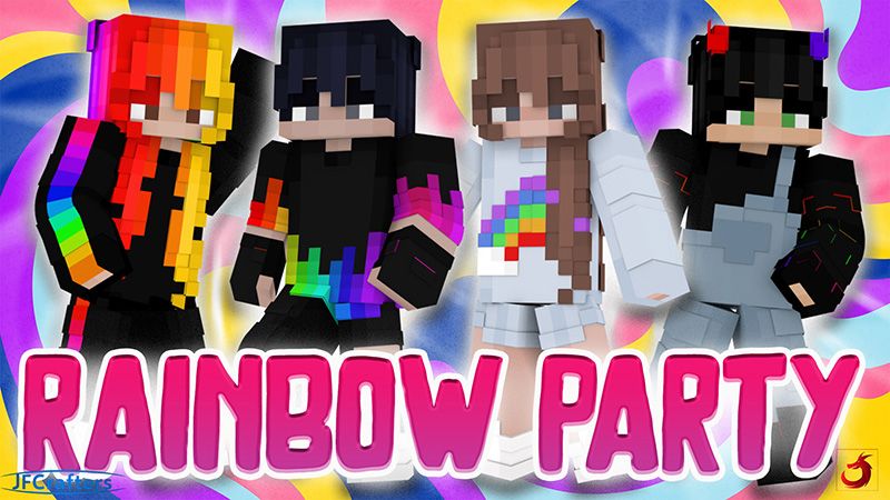 Rainbow Party on the Minecraft Marketplace by JFCrafters Rainbow Party on the Minecraft Marketplace by JFCrafters