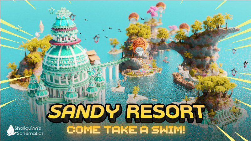 Sandy Resort on the Minecraft Marketplace by Shaliquinn's Schematics Sandy Resort on the Minecraft Marketplace by Shaliquinn's Schematics