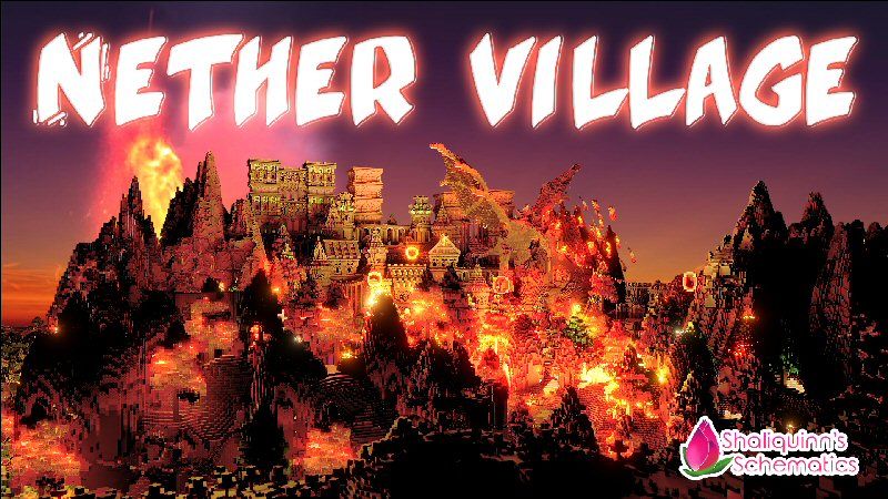 Nether Village on the Minecraft Marketplace by Shaliquinn's Schematics