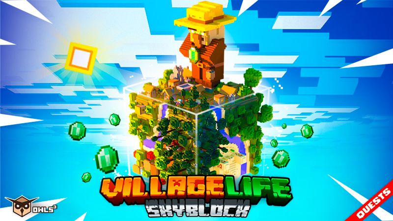 Village Life Skyblock on the Minecraft Marketplace by Owls Cubed