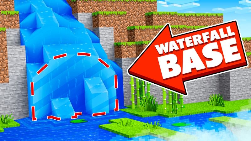 Secret Waterfall Base on the Minecraft Marketplace by Honeyfrost