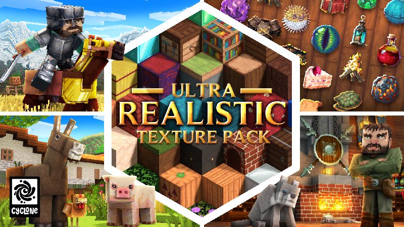 Ultra Realistic Texture Pack on the Minecraft Marketplace by Cyclone Ultra Realistic Texture Pack on the Minecraft Marketplace by Cyclone