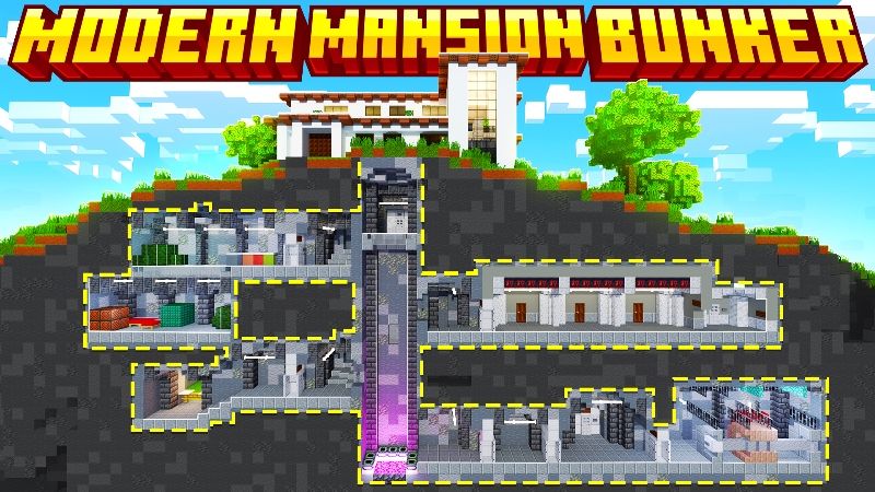 Modern Mansion Bunker on the Minecraft Marketplace by Tristan Productions Modern Mansion Bunker on the Minecraft Marketplace by Tristan Productions