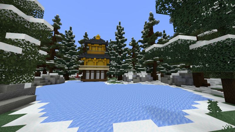 Snow-Capped Temple by Razzleberries