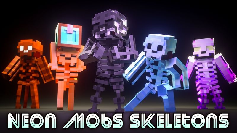 Neon Mobs Skeletons on the Minecraft Marketplace by Snail Studios
