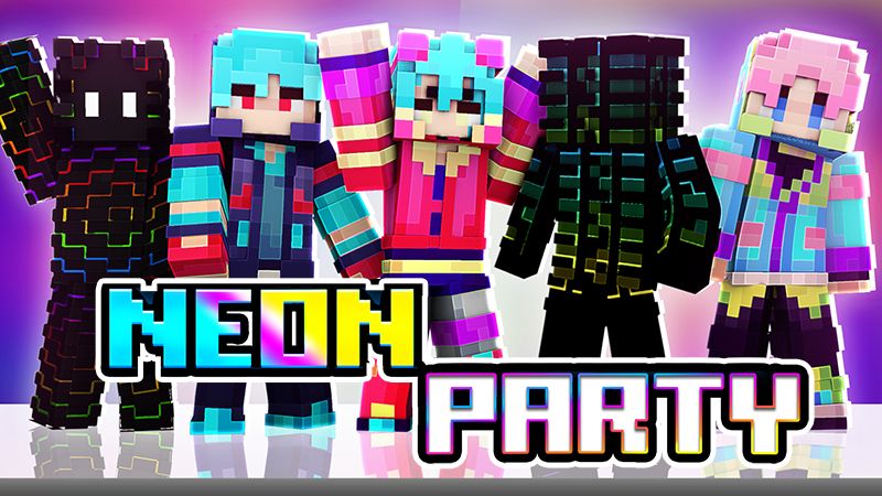 Neon Party on the Minecraft Marketplace by The Lucky Petals Neon Party on the Minecraft Marketplace by The Lucky Petals