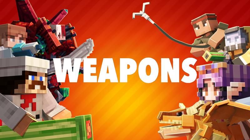 Weapons on the Minecraft Marketplace by Block Factory