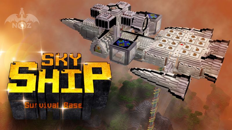 Sky Ship Survival Base on the Minecraft Marketplace by Dragnoz