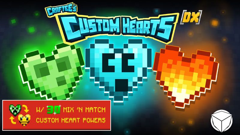 Craftees Custom Hearts DX on the Minecraft Marketplace by Logdotzip