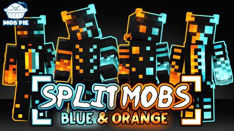 Split Mobs Blue  Orange on the Minecraft Marketplace by Mob Pie