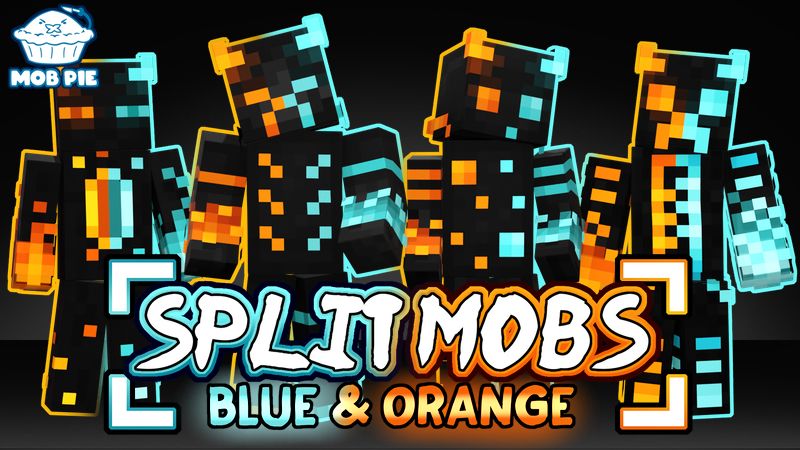 Split Mobs Blue Orange on the Minecraft Marketplace by Mob Pie Split Mobs Blue Orange on the Minecraft Marketplace by Mob Pie