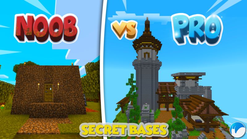 Noob VS Pro Secret Bases on the Minecraft Marketplace by Snail Studios Noob VS Pro Secret Bases on the Minecraft Marketplace by Snail Studios