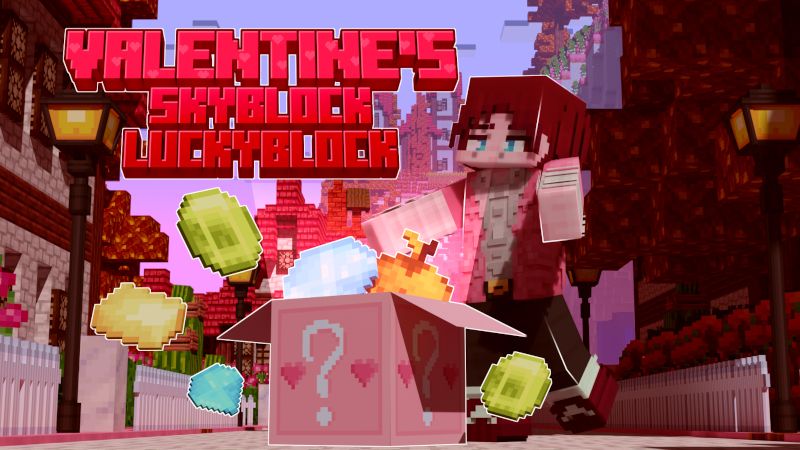 Valentines Skyblock Luckyblock on the Minecraft Marketplace by Piki Studios Valentines Skyblock Luckyblock on the Minecraft Marketplace by Piki Studios