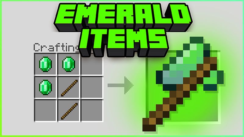 EMERALD ITEMS on the Minecraft Marketplace by ChewMingo