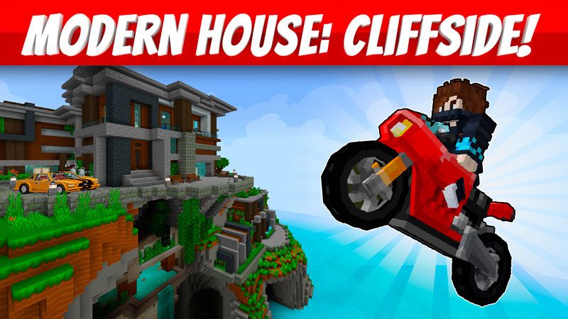 Modern House Cliffside on the Minecraft Marketplace by VoxelBlocks Modern House Cliffside on the Minecraft Marketplace by VoxelBlocks