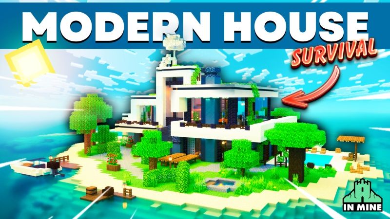 Modern House Survival on the Minecraft Marketplace by In Mine Modern House Survival on the Minecraft Marketplace by In Mine