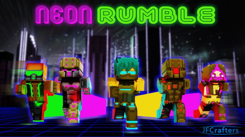 Neon Rumble on the Minecraft Marketplace by JFCrafters Neon Rumble on the Minecraft Marketplace by JFCrafters