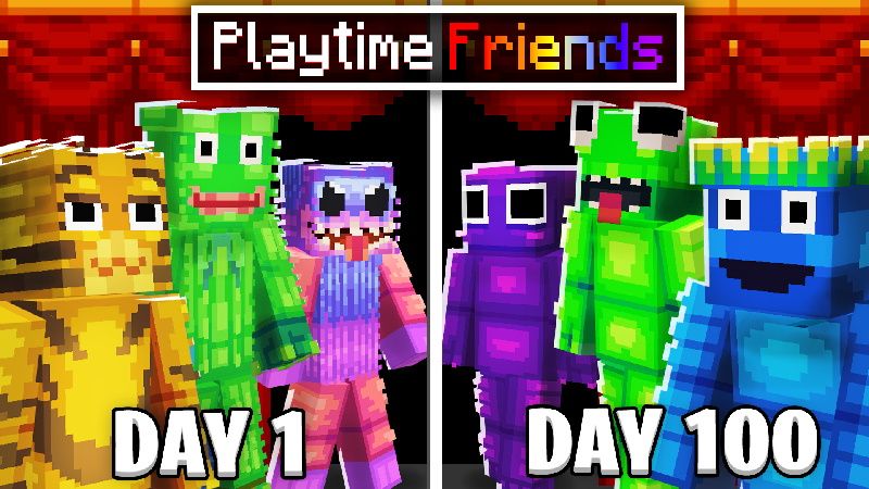 100 Days Playtime Friends on the Minecraft Marketplace by 100Media