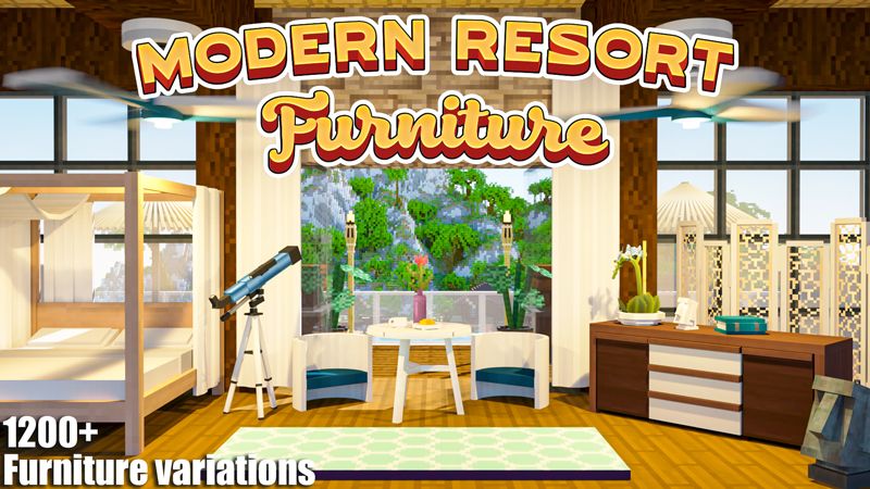 Modern Resort Furniture on the Minecraft Marketplace by Blockception Modern Resort Furniture on the Minecraft Marketplace by Blockception