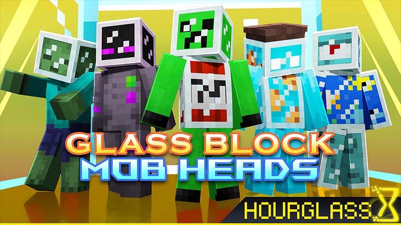 Glass Block Mob Heads on the Minecraft Marketplace by Hourglass Studios