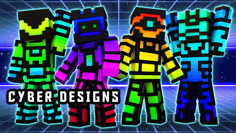 Cyber Designs on the Minecraft Marketplace by The Lucky Petals