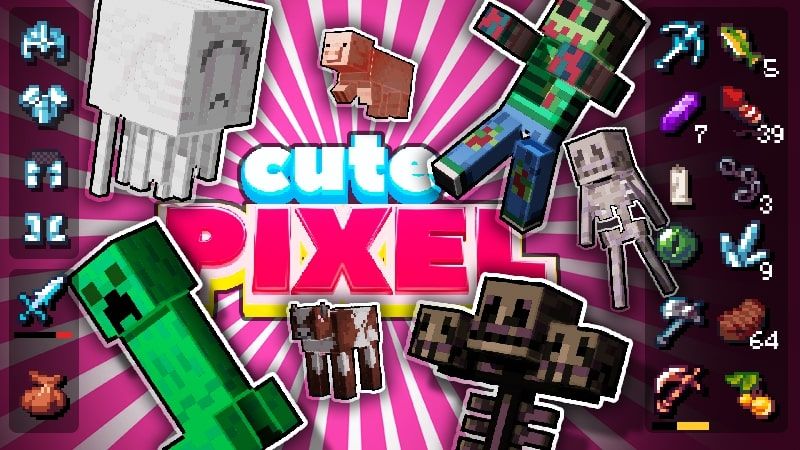Cute Pixel Texture Pack on the Minecraft Marketplace by Sapphire Studios